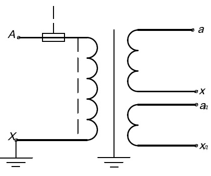 Принципиальная электрическая схема трансформатора напряжения ЗНОЛПМИ.01