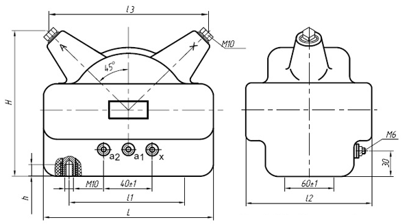 Общий вид трансформаторов напряжения НОЛ.12-6.ОМ3 и НОЛ.12-10.ОМ3