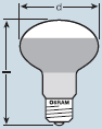 габаритные характеристики Osram Halogen Energy Saver Spot R80