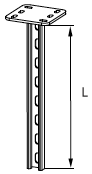 Вертикальный подвес одиночный 41х21 L5 Combitech, размеры