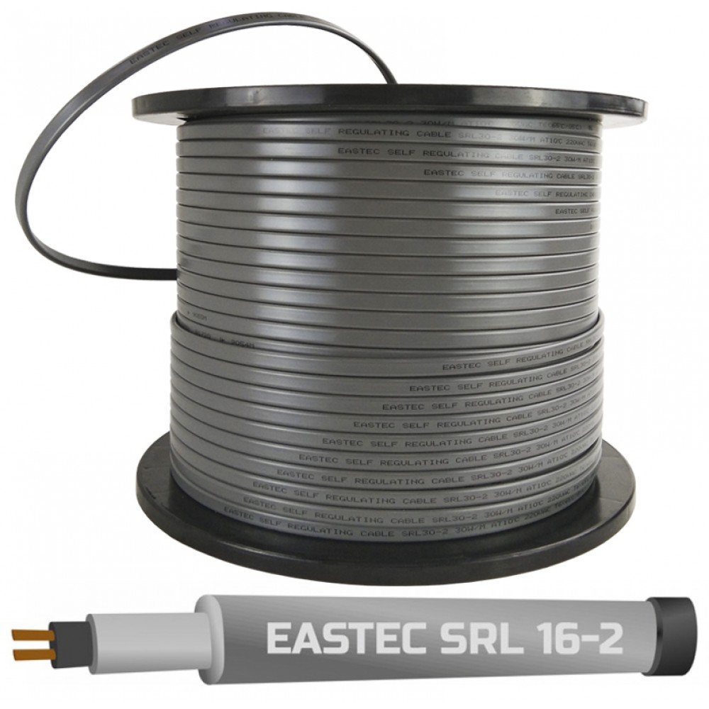 EASTEC SRL 16-2 M=16W, греющий кабель без оплетки, пог.м.