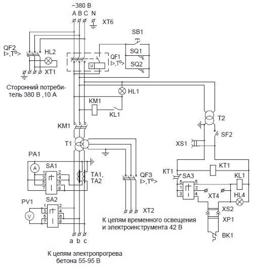 электрическая принципиальная схема ктпто-80-7 автоматическое регулирование