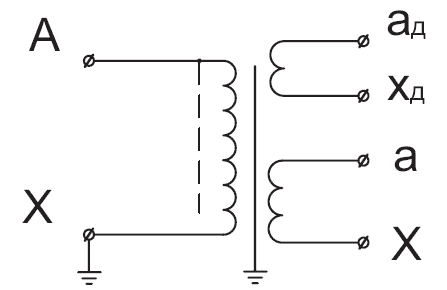 ОПринципиальная электрическая схема трансформатора напряжения ЗНОЛ