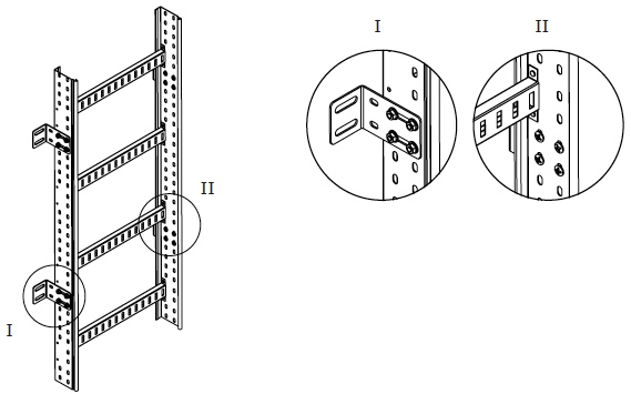 Вертикальный монтаж лестничных лотков